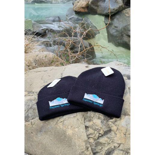 Hanmer Springs Black Beanie