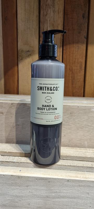 Smith & Co Hand & Body Lotion - Tabac & Cedarwood 400ml